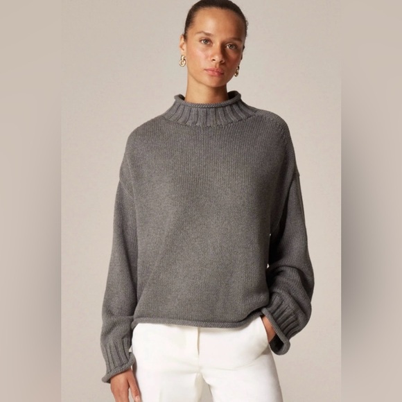 J.Crew NWOT 2025 Rollneck T™ sweater in grey - Picture 1 of 6